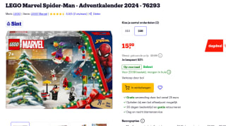 LEGO Marvel Spider-Man adventkalender 2024 voor €15,99 bij Bol