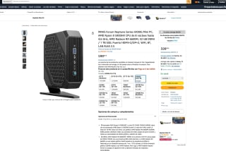 MiniPC gaming Minisforum HX90G con CPU Ryzen 9 5900HX, dGPU Radeon RX 6600M 32 GB RAM 1 TB SSD por solo 599€