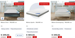 Tot 70% korting in de outlet van Matrassenkoning