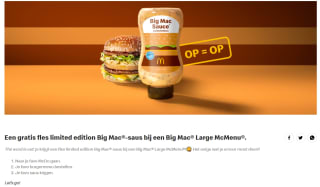 Gratis fles Big Mac-saus bij de Belgische Mc Donalds