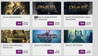 Tot 85% korting op alles van Deus Ex bij Gog