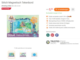 Stitch Magnetisch Tekenbord voor €5 bij Lobbes