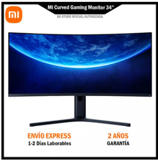Black 2022 Monitor Xiaomi Mi curvo 34" WQHD por 294€