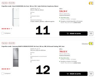 Recopilacion de Frigorificos Sin IVA en Mediamarkt