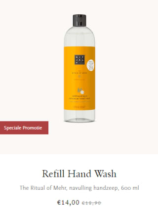 Classic Collection handzeep voor €8, navulling voor €14 bij Rituals