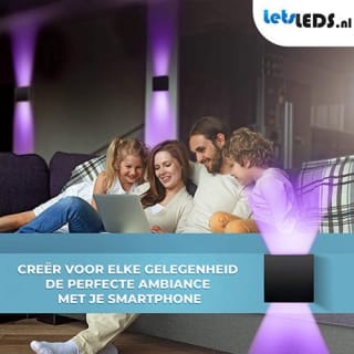 PremiumLED CUBE Wandlamp Zwart RGB-CCT (Zigbee 3.0) voor €29,99 bij LetsLeds