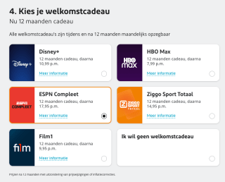 Ziggo Black Friday deals met 50% korting voor 12 maanden ELITE + ESPN compleet,Disney+,HBOmax 12 maanden gratis