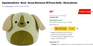 Squishmallows - 19 cm Plush P22 - Brad the Golden Retriever voor €9,99 bij Bol