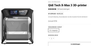 Qidi Tech X-Max 3 3D printer voor €664,05 bij Qidi 3D