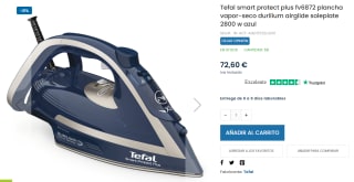 Tefal smart protect plus fv6872 plancha vapor por 72.6€
