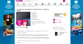 PlayStation 4 Seminueva + 3 Juegos por solo 104,96€
