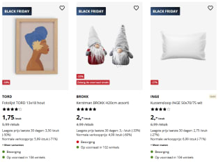 Tot 71% korting op Black Friday aanbiedingen bij Jysk