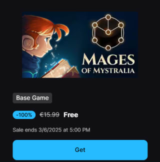 Mages of Mystralia gratis via Epic Games