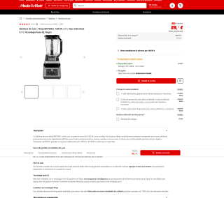 Batidora de vaso Ninja BN750EU 1200W 2.1L Vaso individual 0.7L Tecnología Auto-iQ por solo 89€