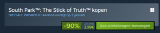 South Park™: The Stick of Truth™ voor €2,99 via Steam