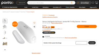 Sensor Smart para Porta e Janela da Geonav - R$ 49,90