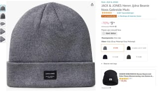 Jack & Jones beanie voor €3,94 bij Amazon