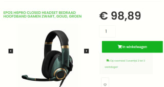 EPOS H6 PRO Gesloten akoestische gaming headset voor €98,89 bij Sicomputers
