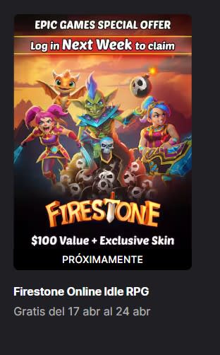 Juergo Firestone Online Idle RPG gratis desde Epic Games