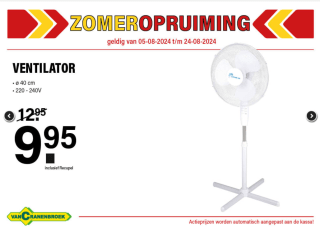 Ventilator voor €9,99 bij Vancranenbroek