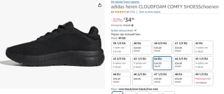 Adidas Cloudfoam Comfy sneakers voor €34,90 bij Amazon