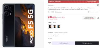 Xiaomi Poco F5 5G de 12GB/256GB por 309€