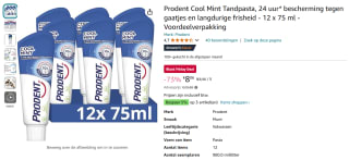 12x Prodent Cool Mint tandpasta voor €8,06 bij Amazon
