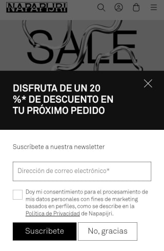 20% descuento para el primer pedido