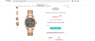 Reloj de cuarzo de acero Marca Lacoste Dorado y gris por 96,90€