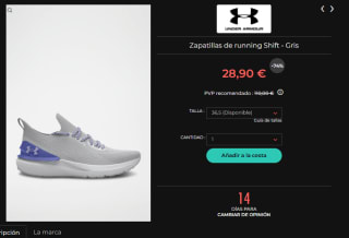 hasta 75% + 10€ extra descuento en ropa y calzado Under Armour