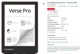 PocketBook eReader - Verse Pro - Passion Red voor €137,15 bij Amazon