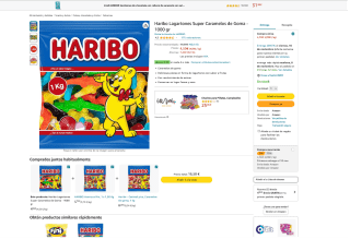 Haribo Lagartones Super Caramelos de Goma 1000 gr por solo 4,59€