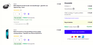 1+1 gratis op Belkin telefoon accessoires bij Bol.com