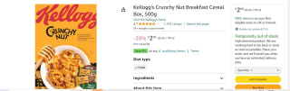 Kellogg's Crunchy Nut - £2