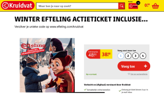 Winter Efteling Actieticket Inclusief Kerstvakantie voor €38 bij Kruidvat