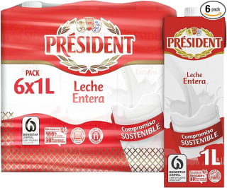 24 litros Leche Président entera por 20,08€ pack de 6 und por 5,02€
