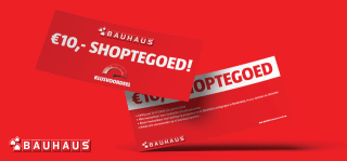 €10 kortingsvoucher bij besteding van €50 bij Bauhaus