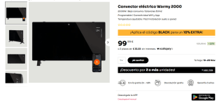 Mellerware Convector eléctrico Warmy 2000 por 79,99€