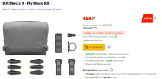 DJI Mavic 3 fly more kit voor €468,38 bij Bol.com