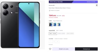 Móvil Redmi Note 13 de 8GB/256GB por 164,09€ (cuenta nueva por 152,09€)