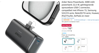 Anker Nano Powerbank 5000 mAh voor €16,99 bij Amazon