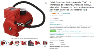Einhell Compresor de aire para coche CC-AC 12V por 9,99€