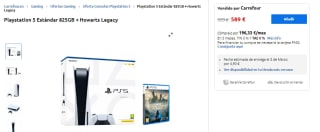 Consola Playstation 5 Estándar 825GB + Videojuegos Howarts Legacy por 589€