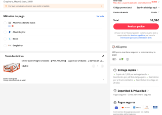 Chocolate Kinder Bueno Negro Caja 30 unidades por solo 16,38€