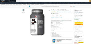 BCAA 2400 da Max Titanium com 200 Cápsulas - R$ 83,48