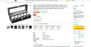 Estuche para Relojes y Joyeros de 6 Rejillas por solo 13,33€