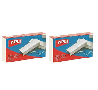 APLI 13469 Pack 1000 Grapas 22/6-24/6 (Paquete de 2) por solo 1,02€