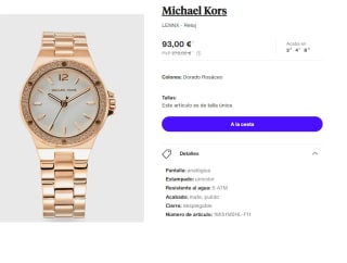Reloj para Mujer Michael Kors LENNOX por 93€
