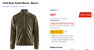 Craft Eaze herenjas voor €20,99 bij Bol