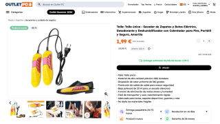 Secador de Zapatos y Botas Eléctrico por 1,99€
